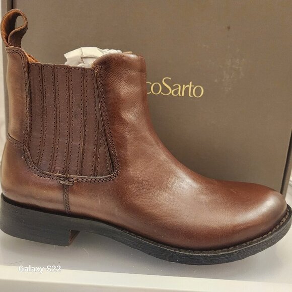 Franco Sarto "Linc" Brown Leather Booties. NIB. Size 6.5 - Picture 1 of 14